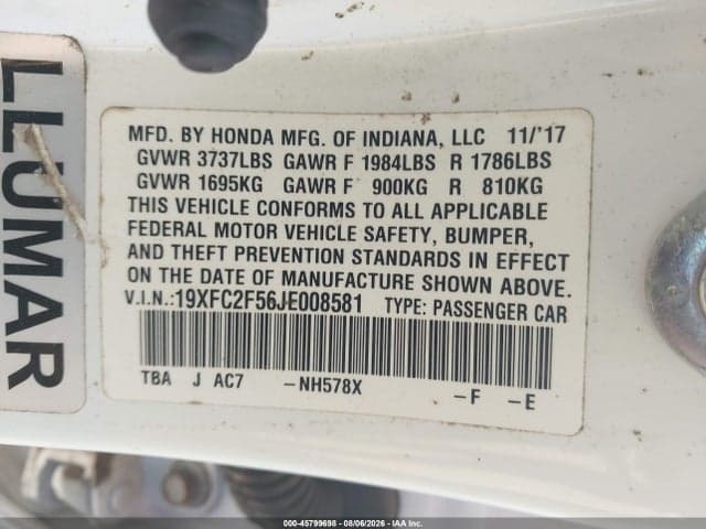 2018 HONDA CIVIC LX 9