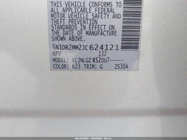 2018 NISSAN PATHFINDER SL 9