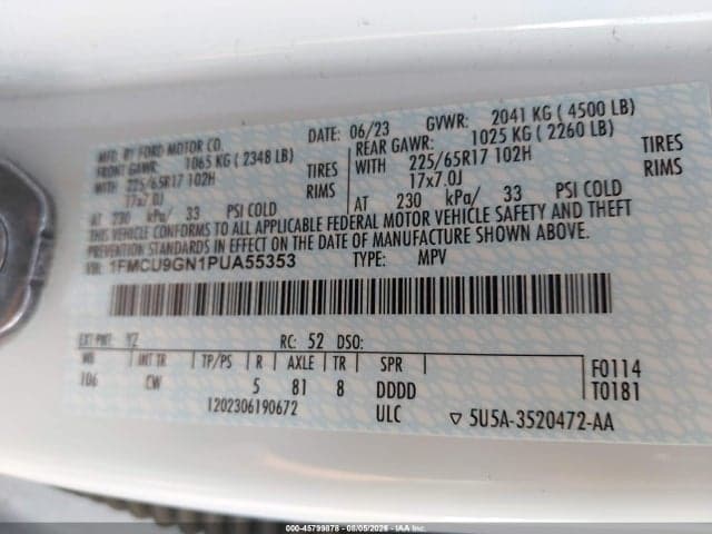 2023 FORD ESCAPE ACTIVE 9