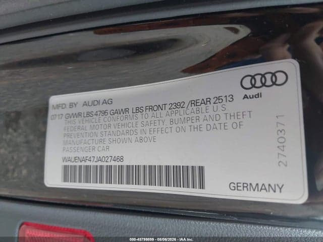 2018 AUDI A4 2.0T PREMIUM/2.0T TECH PREMIUM 9