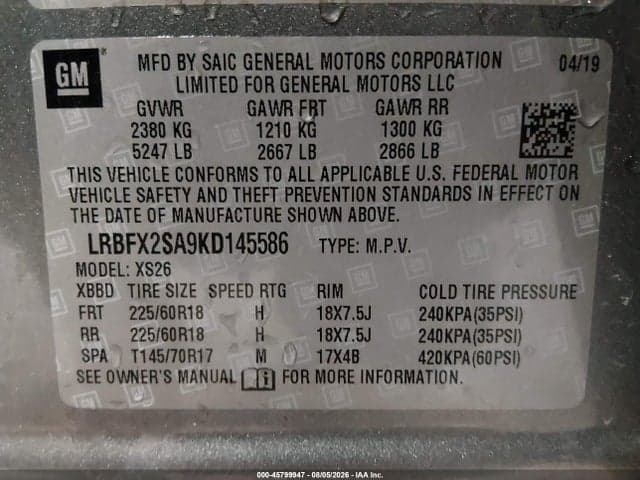 2019 BUICK ENVISION AWD ESSENCE 9