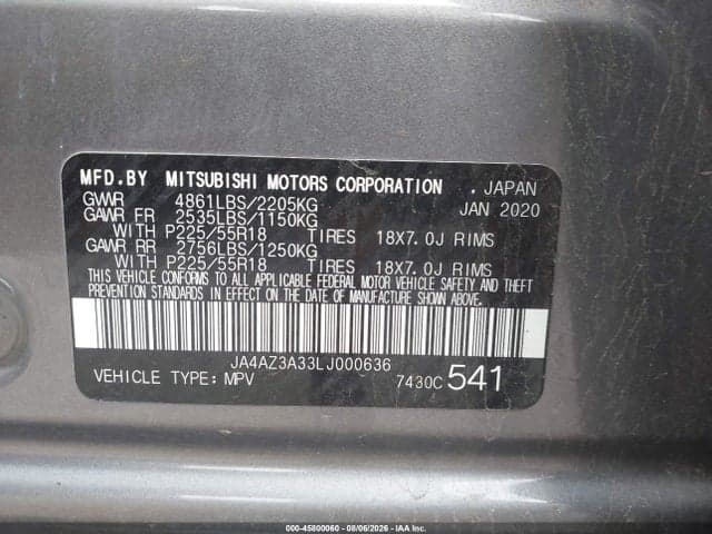 2020 MITSUBISHI OUTLANDER SEL 2.4 S-AWC 9