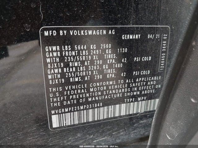 2021 VOLKSWAGEN ID.4 PRO 9