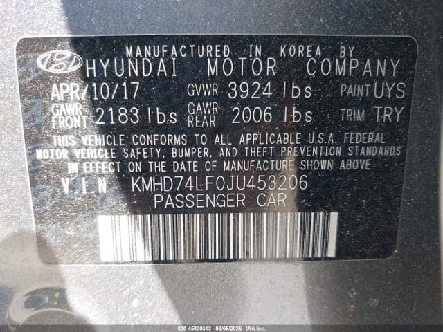 2018 HYUNDAI ELANTRA SE 9