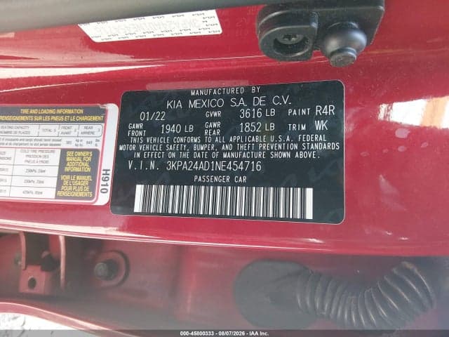 2022 KIA RIO S 9