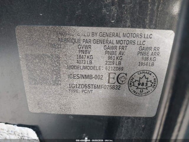 2021 CHEVROLET MALIBU LT 9