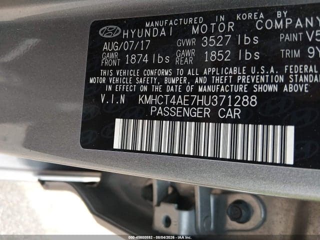 2017 HYUNDAI ACCENT VALUE EDITION 9