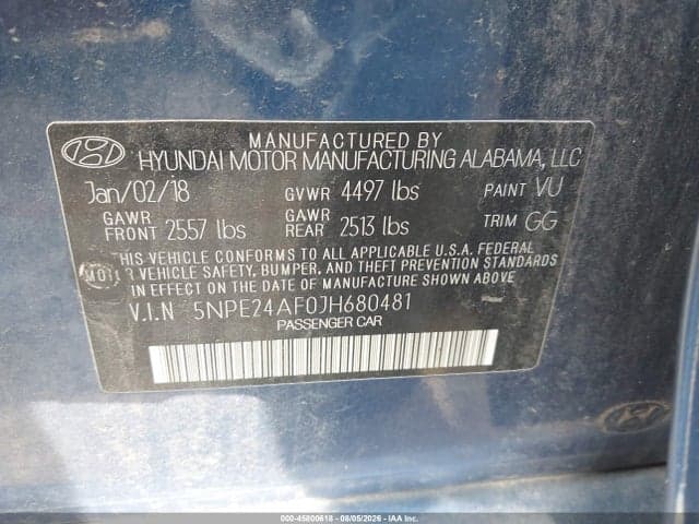 2018 HYUNDAI SONATA SE 9