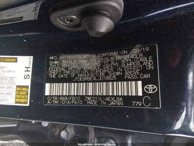 2020 TOYOTA COROLLA HYBRID LE 9