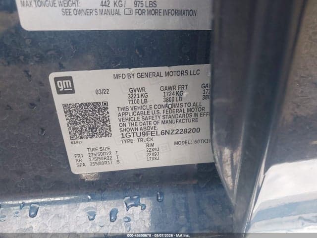 2022 GMC SIERRA 1500 LIMITED 4WD SHORT BOX DENALI 9