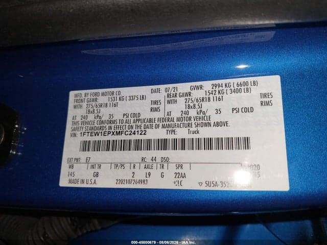 2021 FORD F-150 XL 9