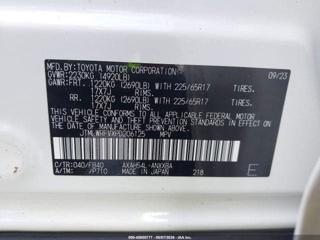 2023 TOYOTA RAV4 HYBRID LE 9