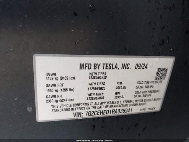 2024 TESLA CYBERTRUCK ALL-WHEEL DRIVE 9