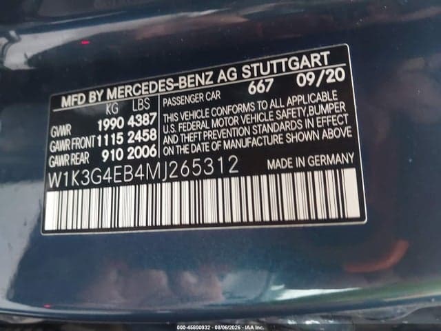 2021 MERCEDES-BENZ A 220 9