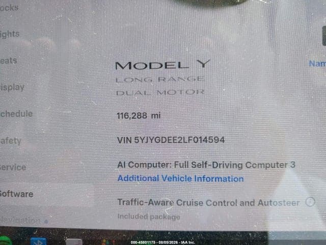 2020 TESLA MODEL Y LONG RANGE DUAL MOTOR ALL-WHEEL DRIVE 7