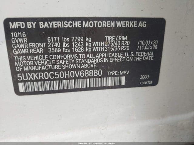 2017 BMW X5 XDRIVE35I 9