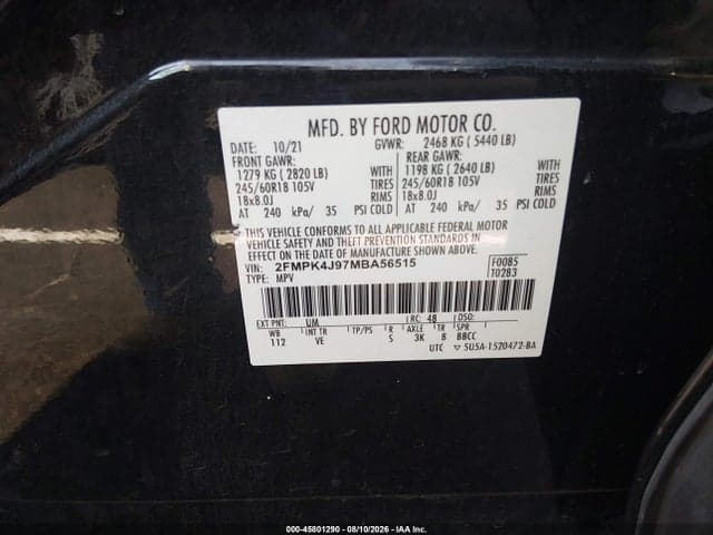 2021 FORD EDGE SEL 9