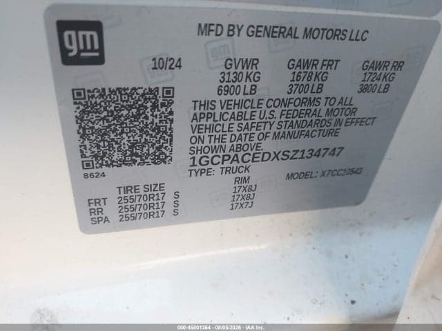 2025 CHEVROLET SILVERADO 1500 2WD SHORT BED LT 8