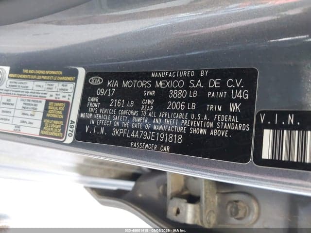2018 KIA FORTE S 9