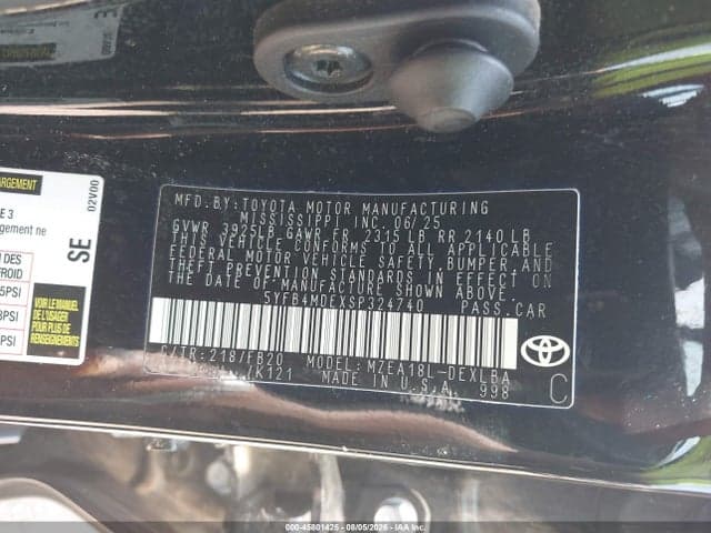2025 TOYOTA COROLLA LE 9