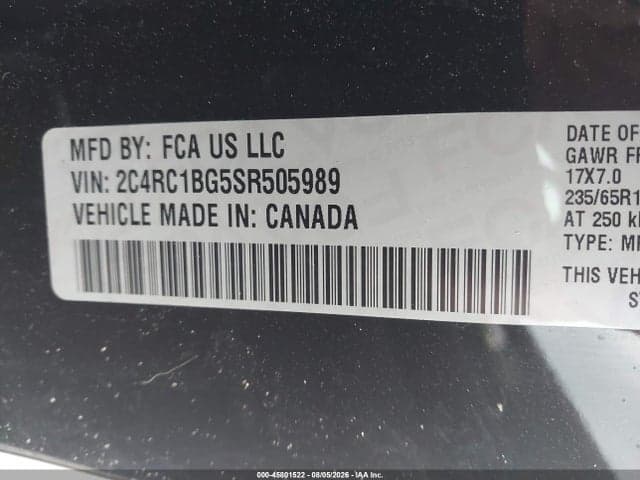 2025 CHRYSLER PACIFICA SELECT 9