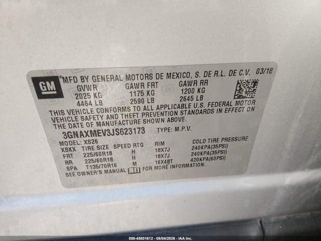 2018 CHEVROLET EQUINOX PREMIER 9