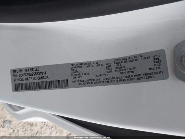 2025 CHRYSLER PACIFICA SELECT 9