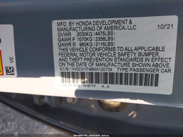 2021 HONDA ACCORD SPORT SPECIAL EDITION 9