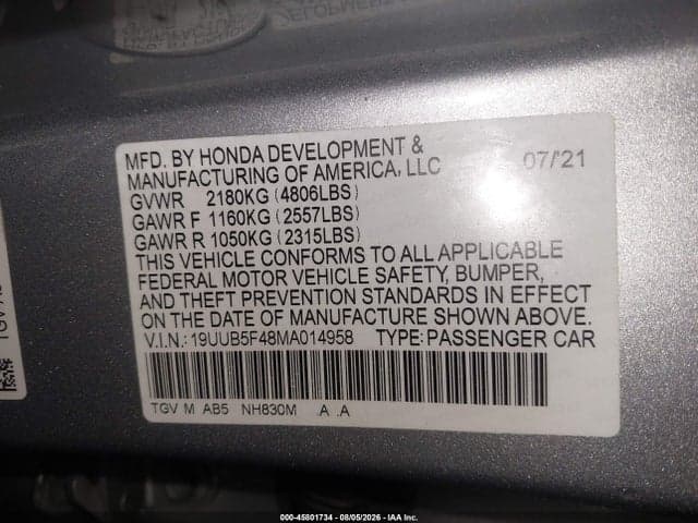2021 ACURA TLX TECHNOLOGY PACKAGE 9