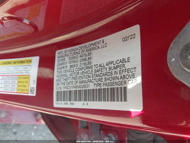 2022 HONDA ACCORD SPORT SPECIAL EDITION 9