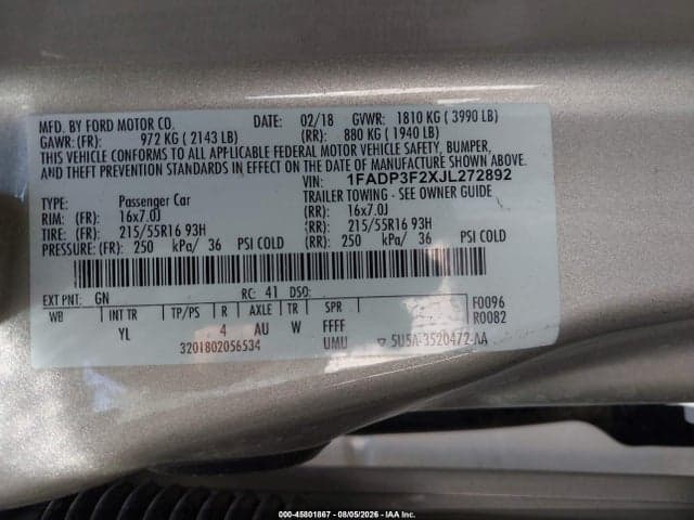2018 FORD FOCUS SE 9