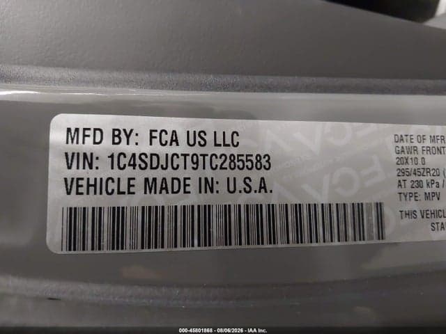 2026 DODGE DURANGO GT PREMIUM AWD HEMI V8 9