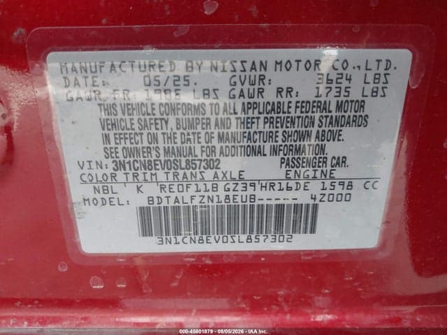 2025 NISSAN VERSA 1.6 SV 9