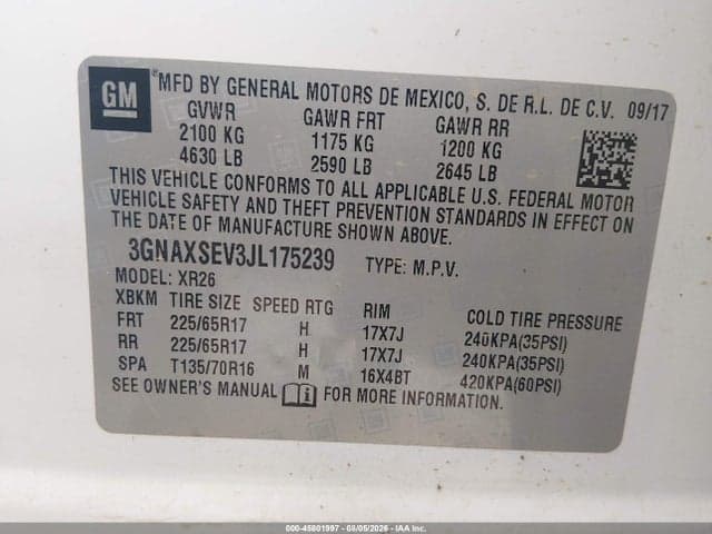 2018 CHEVROLET EQUINOX LT 9