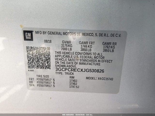 2018 CHEVROLET SILVERADO 1500 1LT 9
