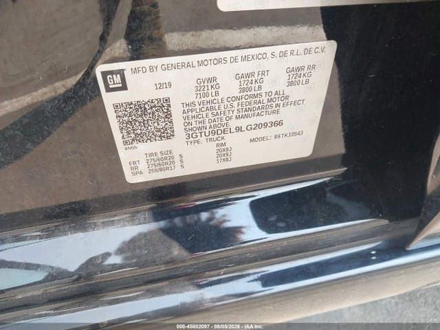 2020 GMC SIERRA 1500 4WD SHORT BOX SLT 9