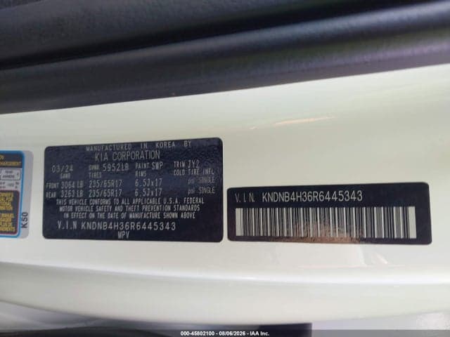 2024 KIA CARNIVAL MPV LX SEAT PACKAGE 9