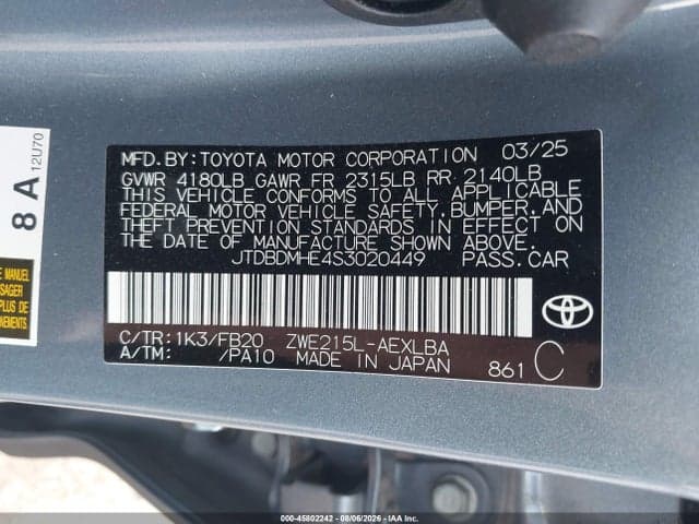 2025 TOYOTA COROLLA HYBRID LE 9