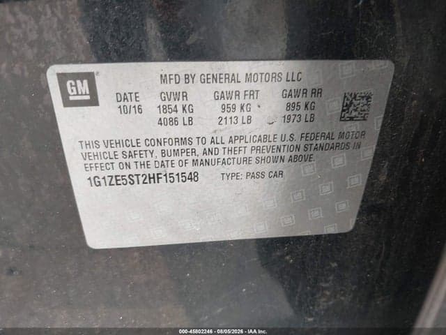 2017 CHEVROLET MALIBU 1LT 9