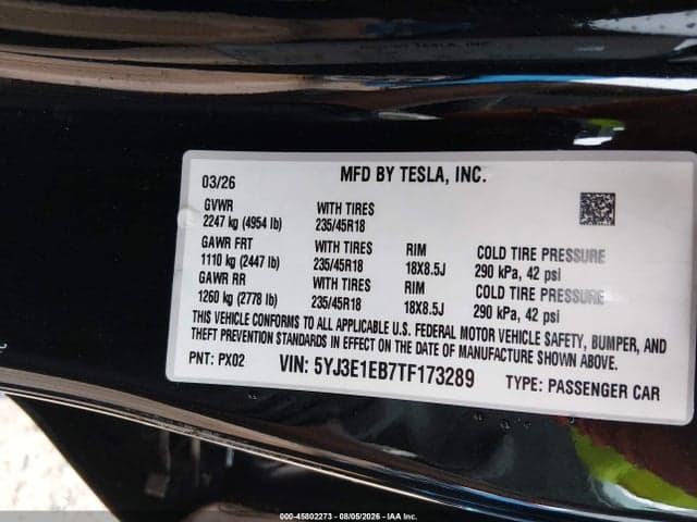 2026 TESLA MODEL 3 PREMIUM ALL-WHEEL DRIVE 9