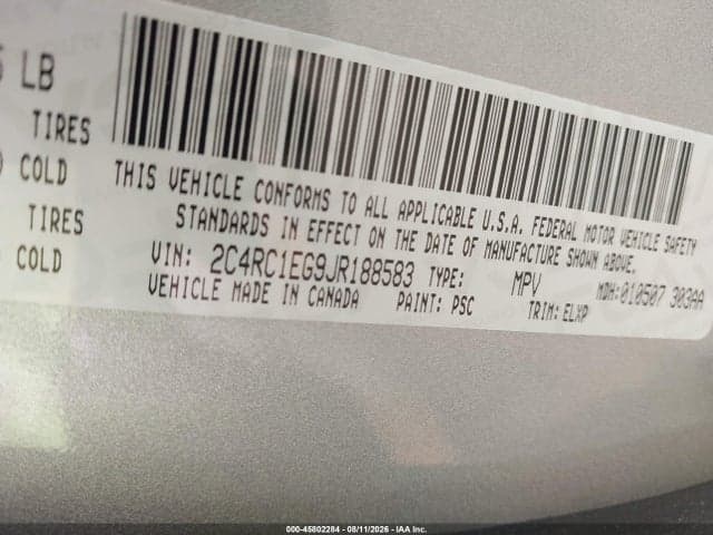 2018 CHRYSLER PACIFICA TOURING L PLUS 9