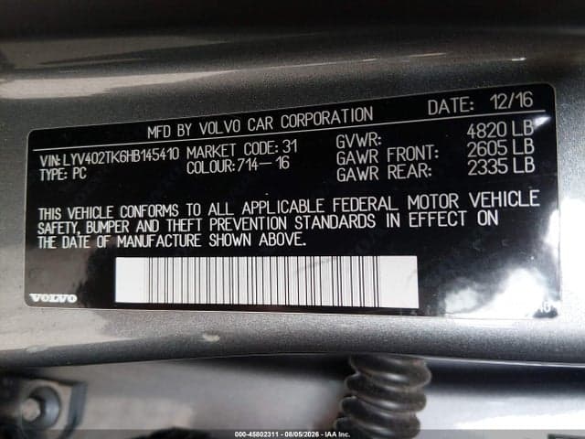 2017 VOLVO S60 INSCRIPTION T5 9