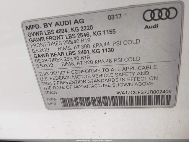 2018 AUDI Q3 2.0T PREMIUM/2.0T SPORT PREMIUM 9