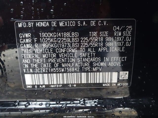 2025 HONDA HR-V 2WD SPORT 9