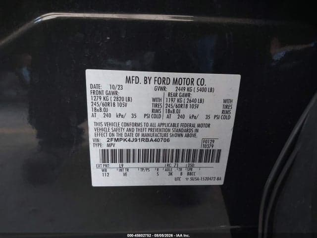 2024 FORD EDGE SEL 9