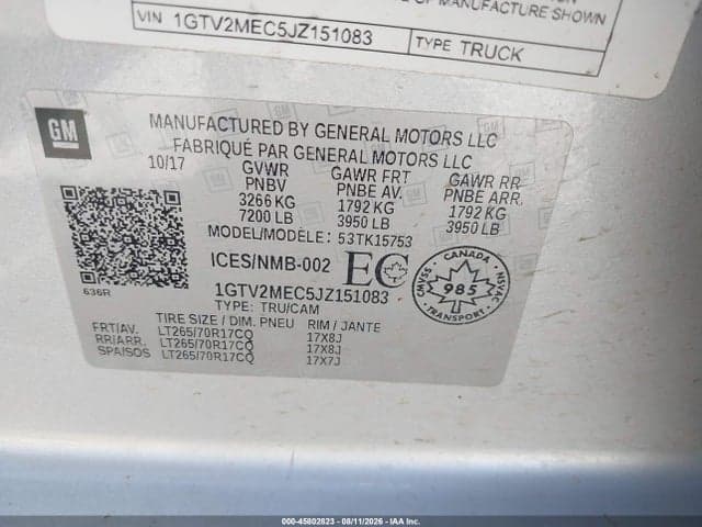 2018 GMC SIERRA 1500 SLE 9