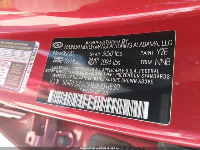 2021 HYUNDAI ELANTRA SEL 9