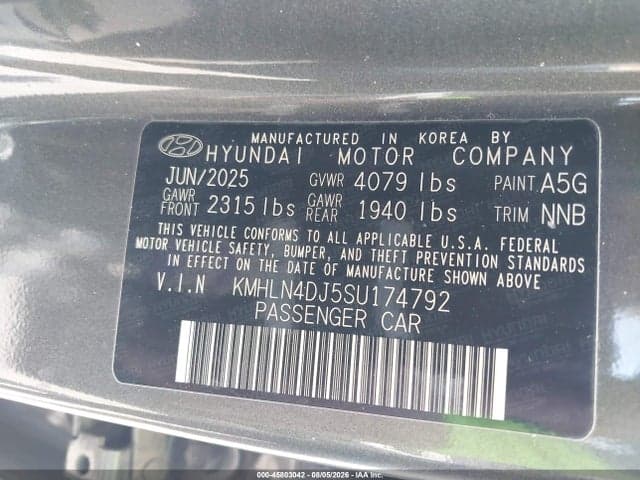 2025 HYUNDAI ELANTRA HYBRID LIMITED 9