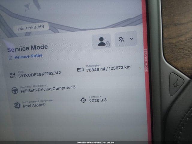 2019 TESLA MODEL X 100D/75D/LONG RANGE/STANDARD RANGE 7