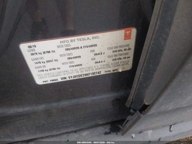 2019 TESLA MODEL X 100D/75D/LONG RANGE/STANDARD RANGE 9